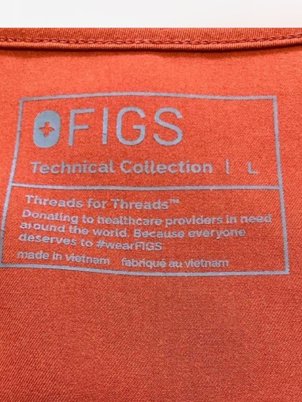 FIGS Catarina scrub top V-Neck Top in Terracotta Women’s Size Large - Picture 7 of 8